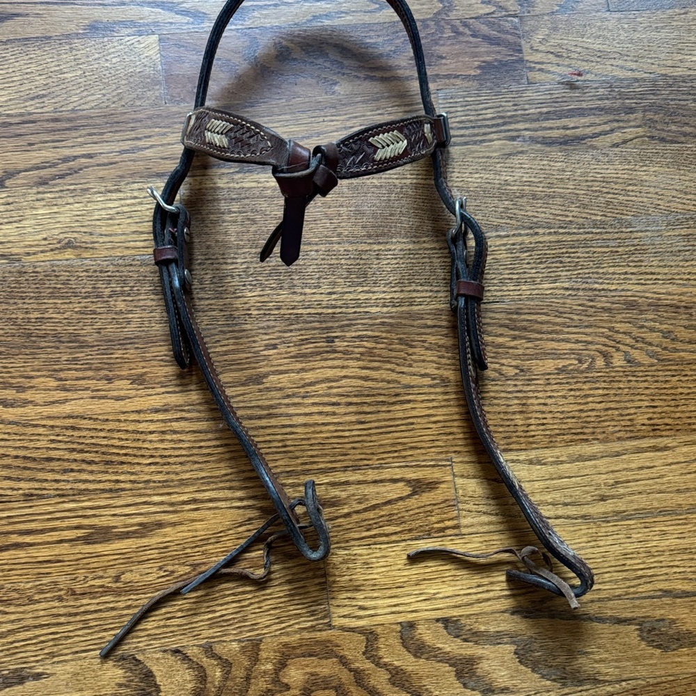 Brown Leather Western Horse Bridle